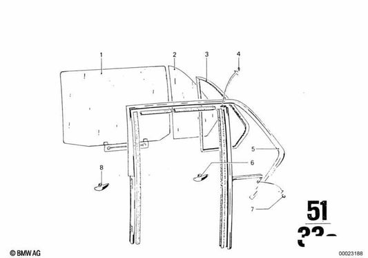 Cadre de la carte OEM 51341800584 pour BMW E30. BMW d'origine.
