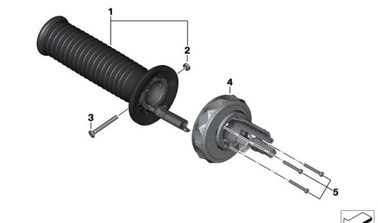 Empuñadura izquierda calefactable OEM 61318414987 para BMW Motorrad R 1150 R, R 1150 Transcontinental. Original BMW Motorrad.