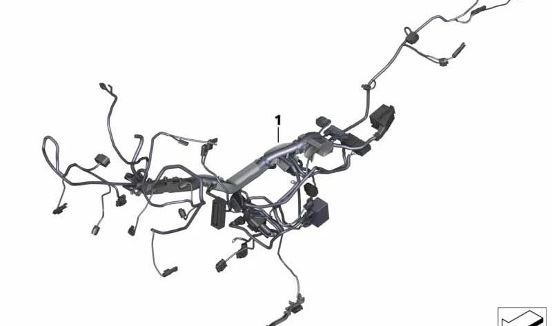 Mazo de cables principal OEM 61119480786 para motos BMW R 1250 GS y R 1250 GS Adventure (K50, K51). Original BMW Motorrad.