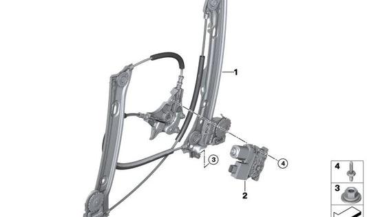 LEFT FRONT CURRENS WITHOUT ENGINE OEM 51355A41AD1 FOR BMW G26, G26E, G26F, G26N. Original BMW spare.
