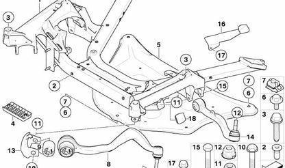 Silentblock hidráulico OEM 31126765991 para BMW E65, E66 (modelos 730d, 730i, 735i). Original BMW.