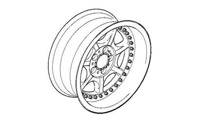 Llantas de aleación ligera 2-pz. Diseño de 7 radios 17" para BMW Serie 5 E39 (OEM 36111093114). Original BMW.