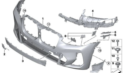 Tapa embellecedora gancho remolque imprimada OEM 51115A45EE1 para BMW X3 (G01N, G08F, G08N) y X4 (G02N). Recambio original BMW.
