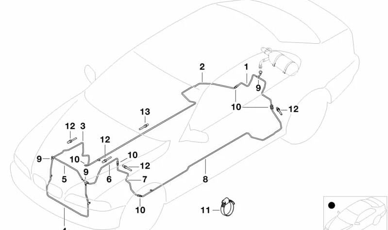 Conector OEM 65728109051 para BMW Serie 7 {E32, E38}. Compatible con modelos 750i, 750iL y variantes fabricadas entre 1987 y 2001. Original BMW.
