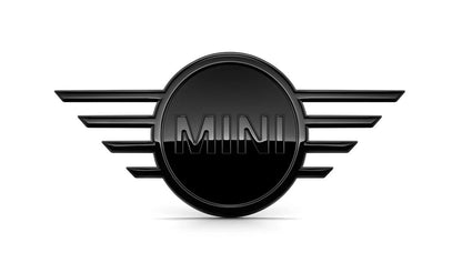 Emblema delantero MINI Piano Black (negro brillo) OEM 51149880865 para MINI Countryman F60, Countryman F60 LCI. Original MINI.