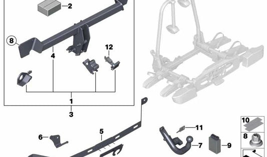 Lámina selladora 155x30 mm OEM 82712358574 para BMW F06, F06N, F12, F12N, F13, F13N. Pieza original BMW.