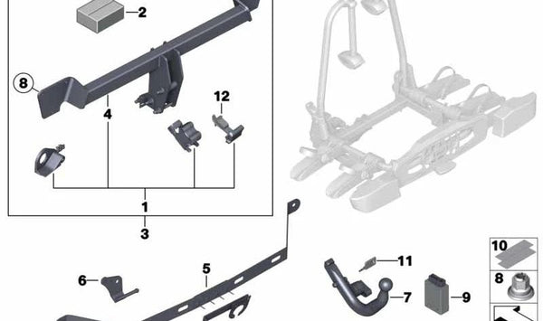 Lámina selladora 155x30 mm OEM 82712358574 para BMW F06, F06N, F12, F12N, F13, F13N. Pieza original BMW.