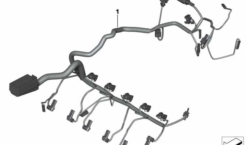 Cablaggio motore OEM 12518563043 per moto BMW K1600GT, K1600GTL, K1600Bagger. BMW Motorrad originale.