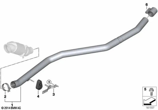 Middle silencer for BMW E70N (OEM 18308506980). Genuine BMW