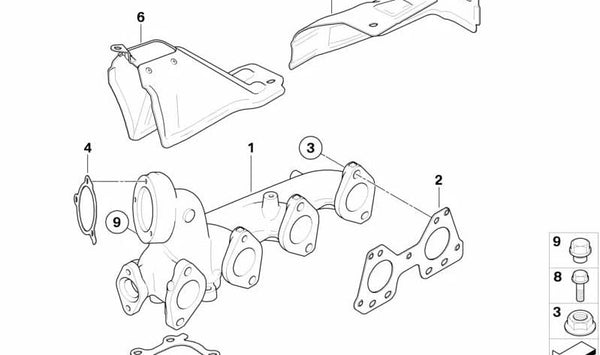 Protector térmico OEM 11627800662 para BMW E81, E82, E87, E88, E84. Original BMW.