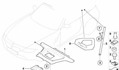Barra de refuerzo izquierda OEM 51718040189 para BMW Z4 E85, E86. Refuerzo estructural original BMW para la carrocería, aporta estabilidad y seguridad.