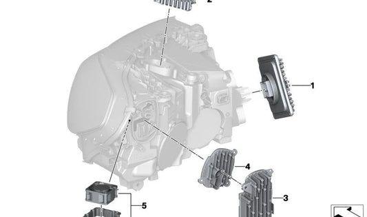 Intermittierendes LED -Modul/links OEM 63115A0E631 für BMW G01, F97, G02, F98. Original BMW.