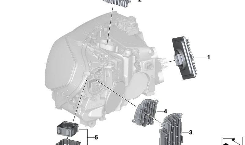 Modulo LED intermittente / OEM diurno destro 63115A0E632 per BMW G01, F97, G02, F98. BMW originale.