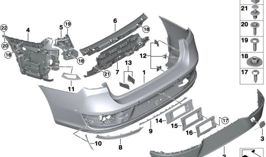 Soporte de sujeción OEM 51125A3DAA0 para BMW G70. Original BMW.