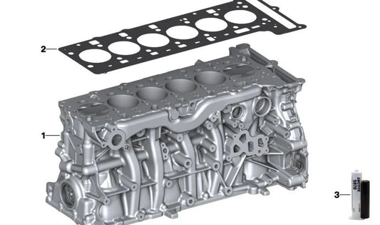 Motor corto (Shortblock) OEM 11111025308 para BMW Serie 2 G42, Serie 5 G30, G30N, G31, G31N, Serie 6 G32, G32N, Serie 7 G11N, G12N, Serie 8 G14, G15, G16, X3 G01N, X4 G02N, X5 G05, G18, X6 G06, X7 G07, Z4 G29. Original BMW.