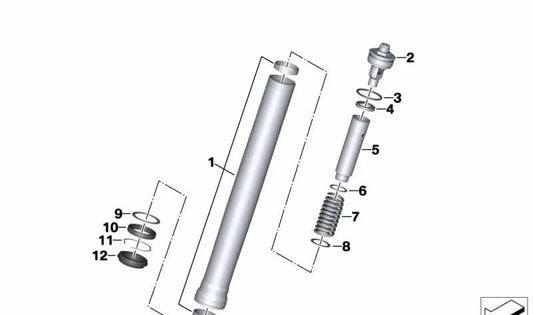 Apoyo delantero OEM 31427720327 para motos BMW S 1000 RR (2009-2014). Original BMW Motorrad.
