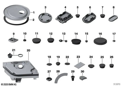 Tapón de cierre para MINI F55, F56, F57, R50, R52, R56, R57, R58, R59 (OEM 51711507300). Original MINI