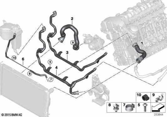Heizungsrohr für BMW Z4 E89 (OEM 17127585739). Original BMW