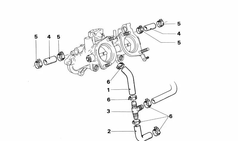 T OEM -Anschluss 13541304828 für BMW E26. Originales BMW -Stück für Zulassungssysteme. Kompatibel mit klassischen BMW -Modellen 1 E26 (M1) -Serie, die zwischen 1978 und 1981 hergestellt wurden. Originaler BMW.