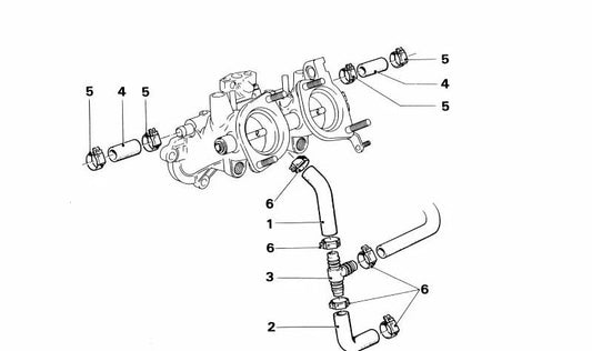 Conector en T OEM 13541304828 para BMW E26. Pieza original BMW para sistemas de admisión. Compatible con modelos clásicos BMW Serie 1 E26 (M1) fabricados entre 1978 y 1981. Original BMW.