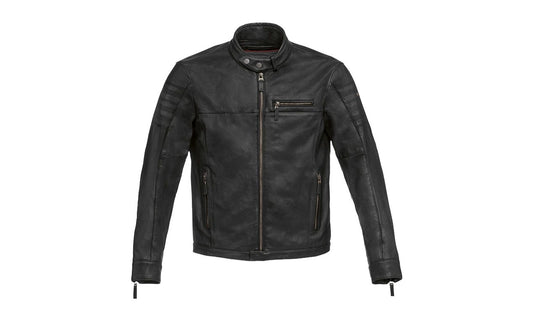 Schwarze WTend Leder -Jacke Größe 58 OEM 76125A8C8D9 für BMW Motorrad. Originaler BMW Motorrad.