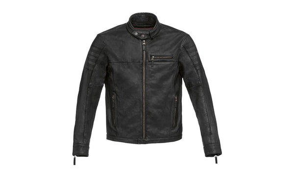 Chaqueta de cuero Westend negra talla 48 para motos BMW. OEM 76125A809E4. Original BMW Motorrad.