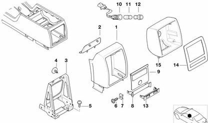 Tapón embellecedor OEM 51168119660 para BMW E36, E39, E38, Z3. Pieza original BMW.