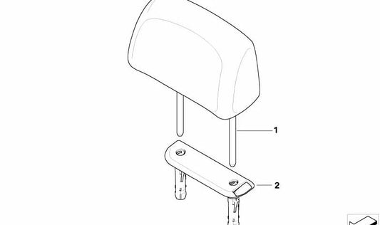Tecido para encosto de cabeça/couro sintético para BMW Série 1 E88 (OEM 52207903366). BMW original