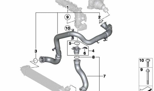 Junta de estanqueidad (Formdichtung) OEM 11618512582 para MINI R55, R56, R57, R58, R59, R60, R61, 3/20, R5, R6. Original MINI.