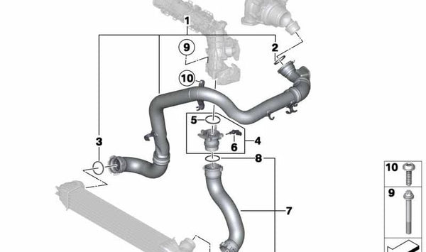 Junta de estanqueidad (Formdichtung) OEM 11618512582 para MINI R55, R56, R57, R58, R59, R60, R61, 3/20, R5, R6. Original MINI.