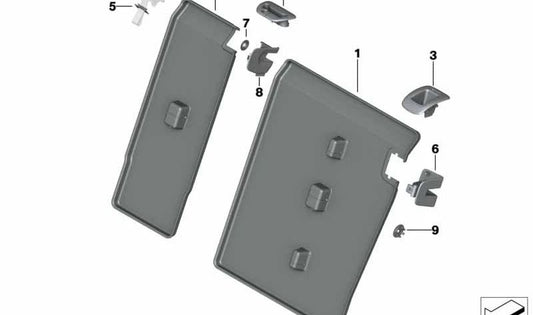 Ausgangsabdeckung OEM -Gürtel 52207499785 für BMW G05, F95, G06, F96. Original BMW.