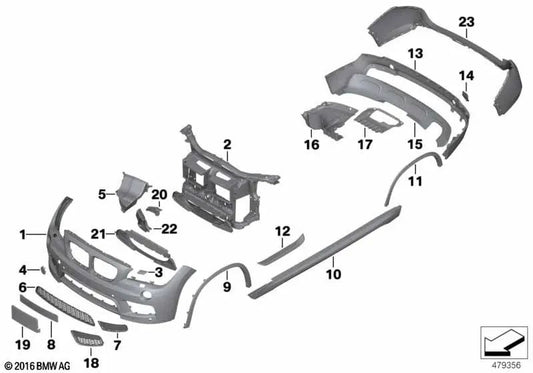 Duto de ar do radiador de óleo do motor direito para BMW E84 (OEM 51748037632). BMW originais.