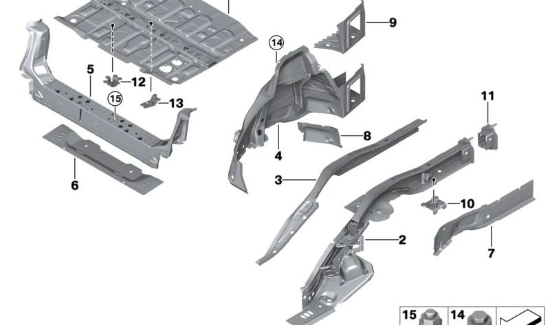 Fondo de maletero OEM 41009850473 para BMW Serie 2 U06 y MINI U25. Repuesto original BMW y MINI. Ideal para reemplazar base maletero dañada o perdida. Fácil instalación en modelos compatibles.