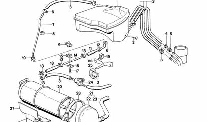 Filtro de carbón activado para BMW E30, E36, E28, E34, E24, E32 (OEM 16131180463). Original BMW