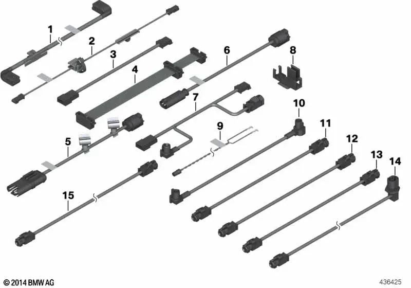 Cavo di connessione CIC / schermo per BMW E81, E82, E87N, E88, E90N, E91N, E92, E92N, E93, E93N, E60, E60N, E61, E61N, E63, E63N, E64, E64N, E84, E89 (OEM 611111) . BMW originale