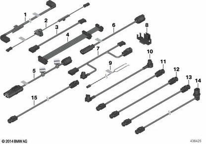 Cavo di connessione CIC / schermo per BMW E81, E82, E87N, E88, E90N, E91N, E92, E92N, E93, E93N, E60, E60N, E61, E61N, E63, E63N, E64, E64N, E84, E89 (OEM 611111) . BMW originale