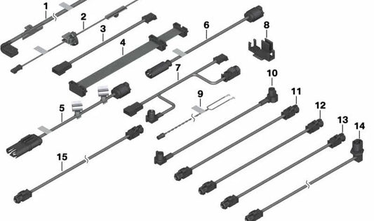 Cavo di connessione USB 61119222828 per BMW E81, E82, E87, E88. BMW originale.