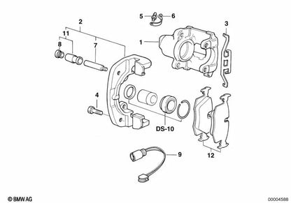 Sensor de pastillas de freno para BMW E38 (OEM 34351182064). Original BMW.