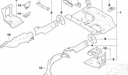 Soporte para gato hidráulico trasero OEM 41127015871 para BMW E46. Original BMW.