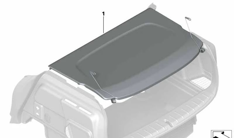 Bandeja portabultos maletero OEM 51479476585 para BMW X2 F39. Original BMW.