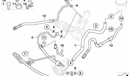 Tubo de aspiración para BMW E60, E61 (OEM 32416761486). Original BMW