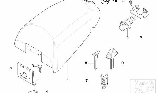Caja para radioteléfono parte superior OEM 65617685973 para BMW F 650 GS, G 650 GS. Original BMW Motorrad.