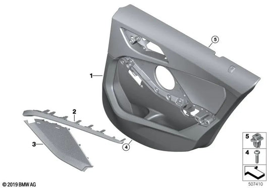 Right door trim strip for BMW F40, F44 (OEM 51429870123). Original BMW