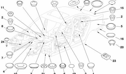 Tapón de cierre OEM 51718235275 para BMW E46. Pieza original BMW.