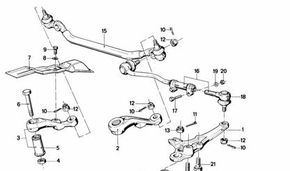 Barra de dirección central OEM 32211128366 para BMW E23. Recambio original BMW.