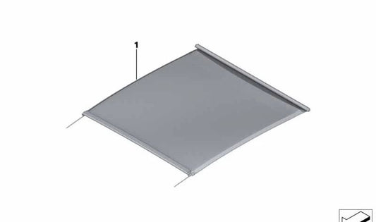 Rollo parasol techo panorámico color gris Everest OEM 54108499250 para BMW F40, F70, F39. Original BMW.