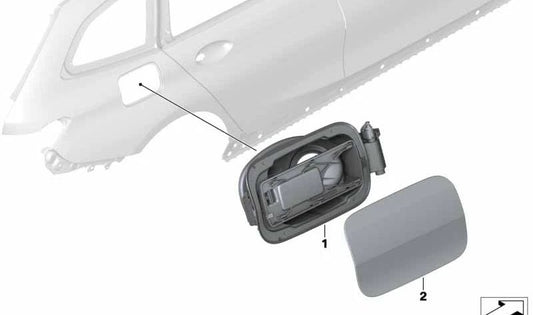 Boca de llenado de combustible OEM 51177433405 para BMW G21. Original BMW.