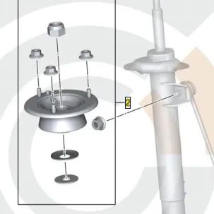 Kit di riparazione del cuscinetto di supporto per la serie BMW 3 E46 (OEM 3352241450). BMW originale