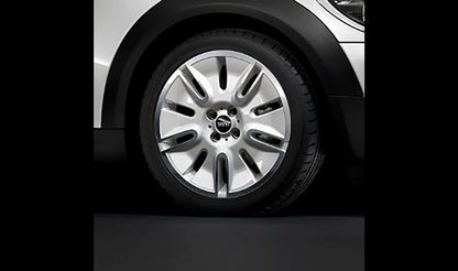 Jante de liga leve 7Jx17 ET48 prata OEM 36116789797 para MINI R56, R56 LCI, Clubman R55, R55 LCI, Cabrio R57, R57 LCI, Coupé R58, Roadster R59. MINI originais.