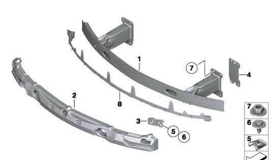 Absorbedor de impactos delantero OEM 51117192155 para BMW Z4 E89. Original BMW.